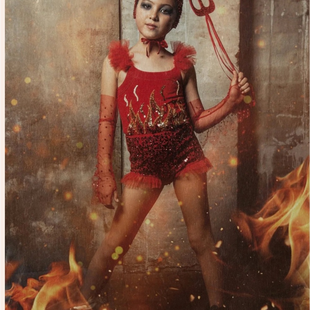 Tutu Du Monde Red Sequin Devil Costume
